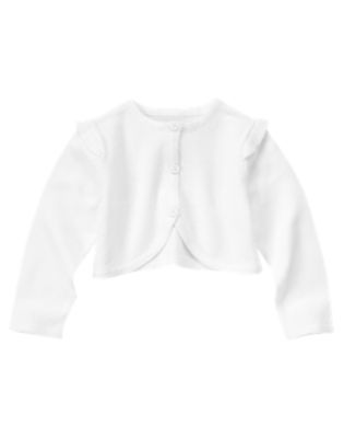 Ruffle Crop Cardigan