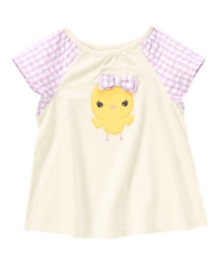 Gingham Sleeve Chick Top