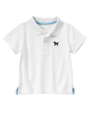 Puppy Embroidered Pique Polo Shirt