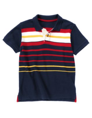 Stripe Pique Polo Shirt