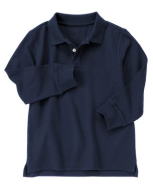 Long Sleeve Pique Polo Shirt