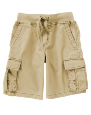 Ribbed Waist Cargo Short