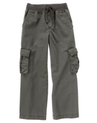 Ribbed Waist Cargo Pant