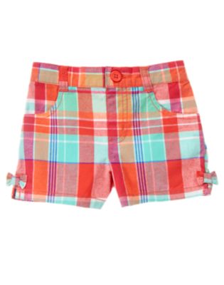 Bow Plaid Short
