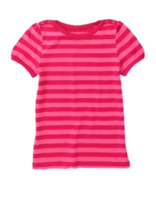 Button Puff Sleeve Tee