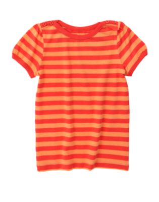 Button Puff Sleeve Tee