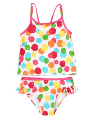 Beaded Dot Two-Piece Swimsuit