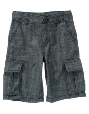 Chambray Cargo Short