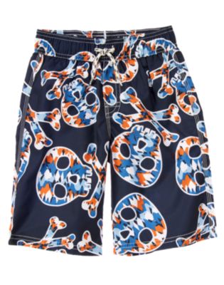 Skull & Crossbones Swim Trunk