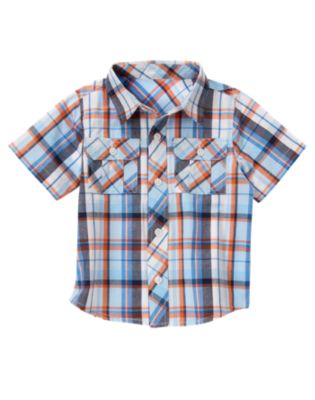 Button Pocket Plaid Shirt