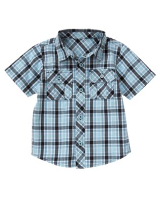 Button Pocket Plaid Shirt