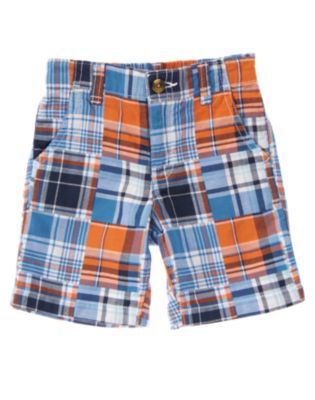 Plaid Patchwork Short