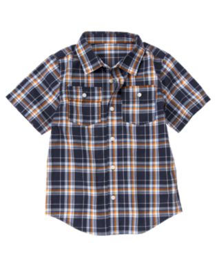 Button Pocket Plaid Shirt