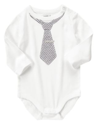 Stripe Seersucker Tie Bodysuit