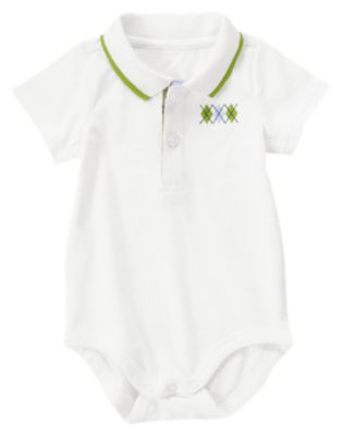 Argyle Polo Bodysuit