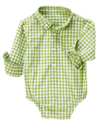 Gingham Collar Bodysuit