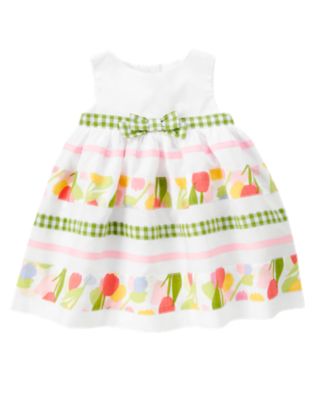 Tulip Gingham Stripe Dress
