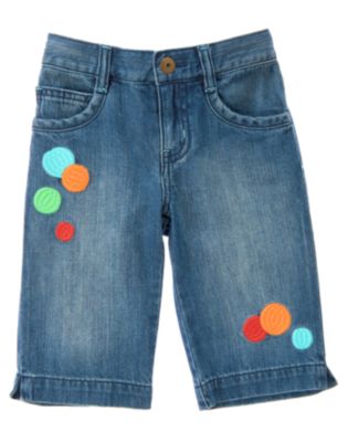 Dot Denim Bermuda Short
