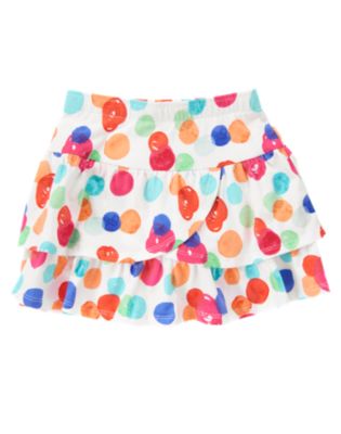 Watercolor Dot Knit Skort