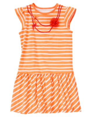 Tulle Necklace Stripe Dress
