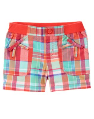 Bow Pocket Plaid Short