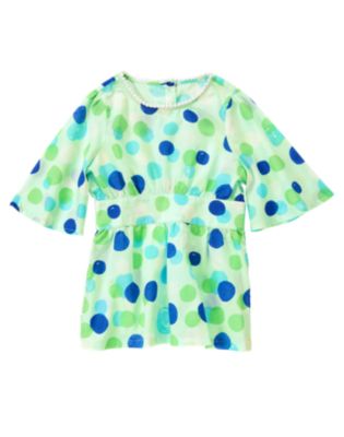 Watercolor Dot Caftan Top
