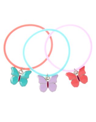 Butterfly Charm Jelly Bracelet 3-Pack