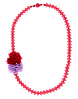 Rosette Gem Bead Necklace