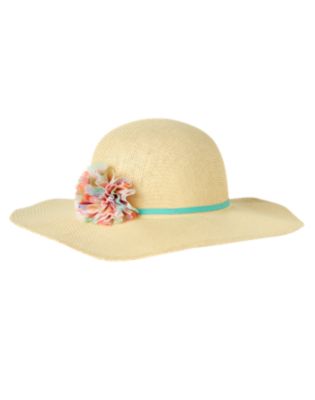 Dot Tulle Straw Sunhat