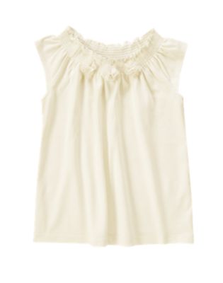 Rosette Smocked Top