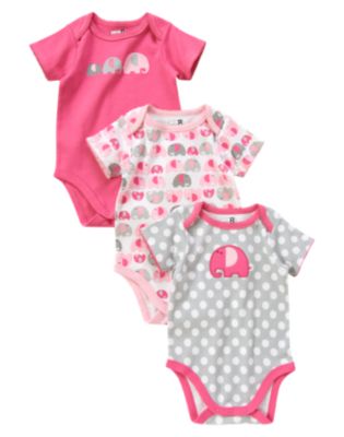 Elephant Bodysuit 3-Pack