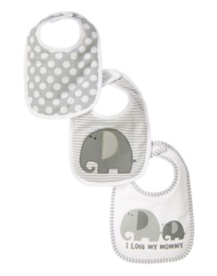 Elephant Stripe Bib 3-Pack