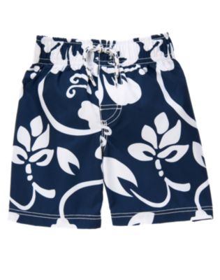 Hibiscus Floral Swim Trunk