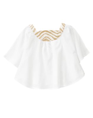 Zebra Trim Caftan Top