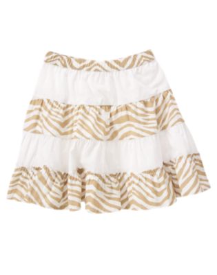 Zebra Stripe Pieced Skirt