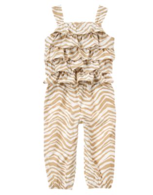 Ruffle Zebra Stripe Romper