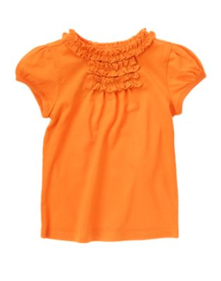 Ruched Ruffle Tee