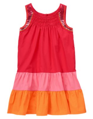 Sequin Colorblock Dress