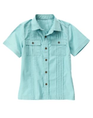 Pintucked Linen Blend Shirt