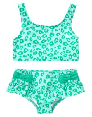 Ruffle Leopard Tankini
