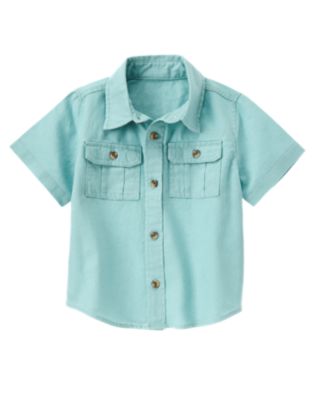 Button Pocket Linen Blend Shirt