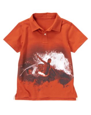 Surfer Graphic Polo Shirt