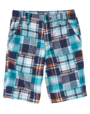Plaid Patchwork Short