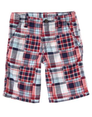 Plaid Patchwork Short