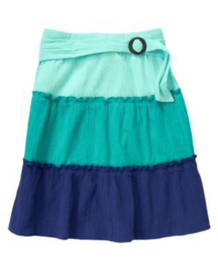 Colorblock Sash Skirt