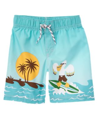 Surfing Pelican Swim Trunk