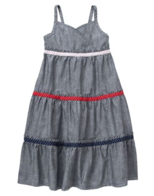 Ribbon Chambray Dress