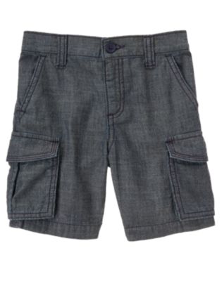 Chambray Cargo Short