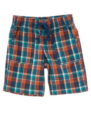 Plaid Pull-On Short