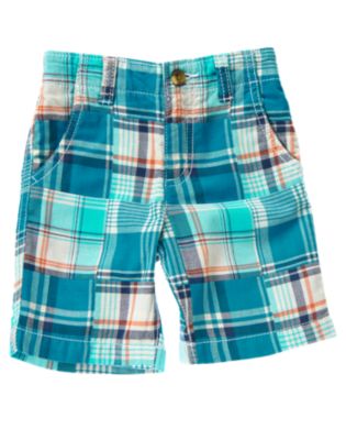Plaid Patchwork Short